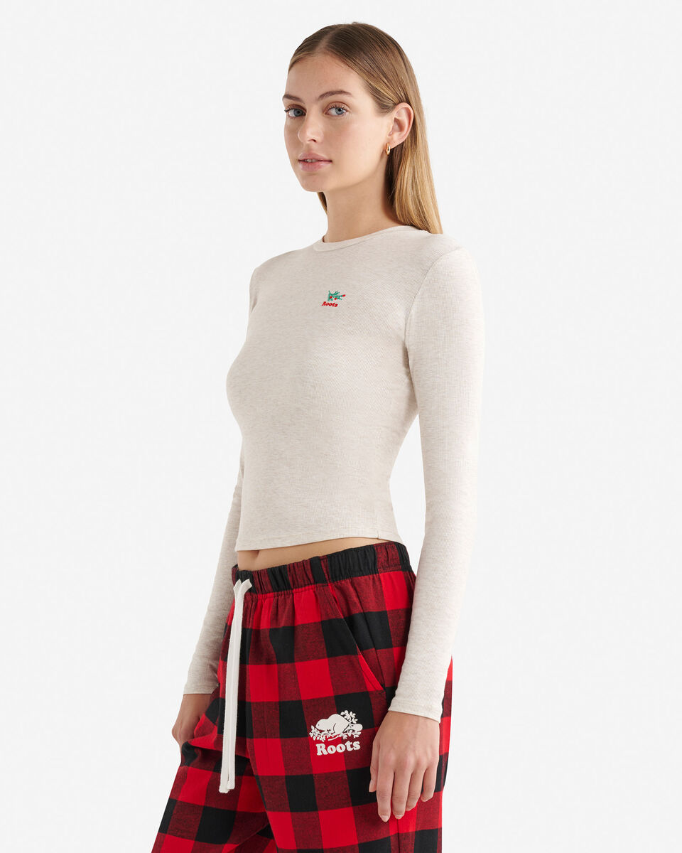 Womens Holiday Fitted Long Sleeve Top