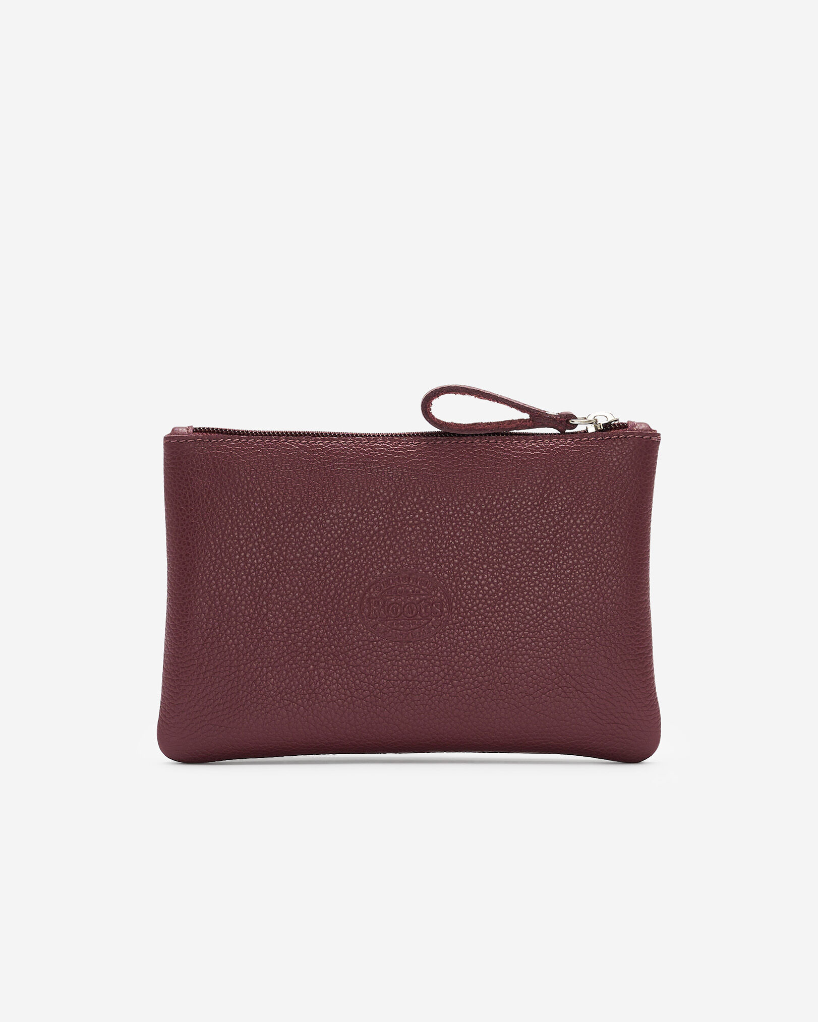 Grande pochette à glissière en cuir Cervino
