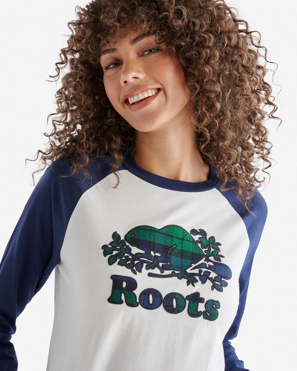 T-shirt manches longues à carreaux Inglenook pour femmes