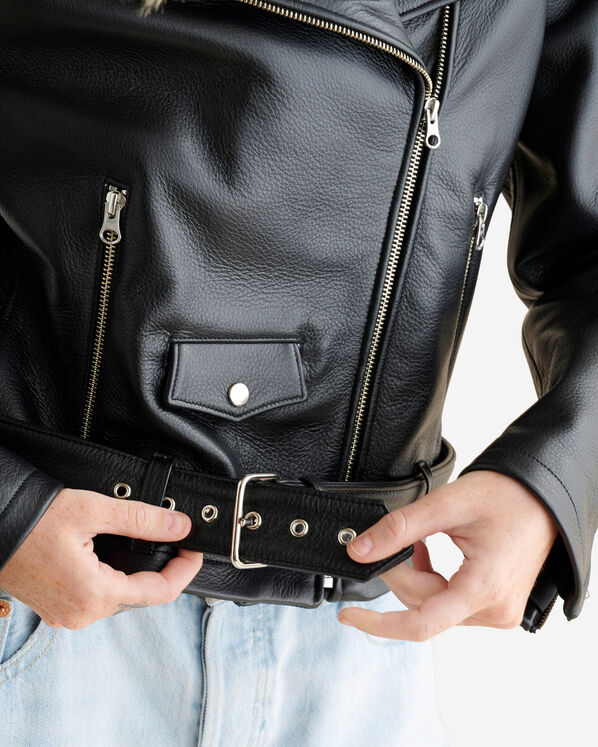 Blouson style moto classique en cuir Navigator Blouson style moto classique en cuir Navigator