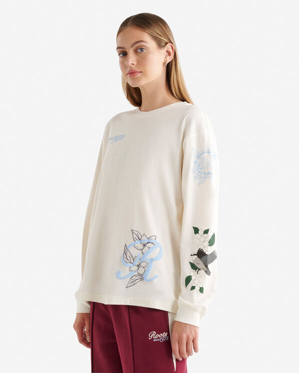Womens Roots Signature Long Sleeve T-Shirt Womens Roots Signature Long Sleeve T-Shirt