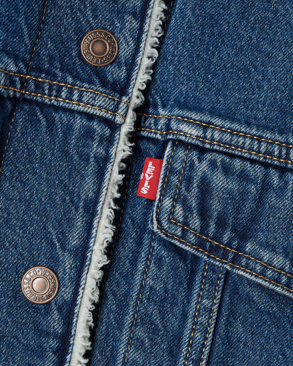 Levi's&reg;  Collarless Crop Womens Sherpa Trucker Jacket