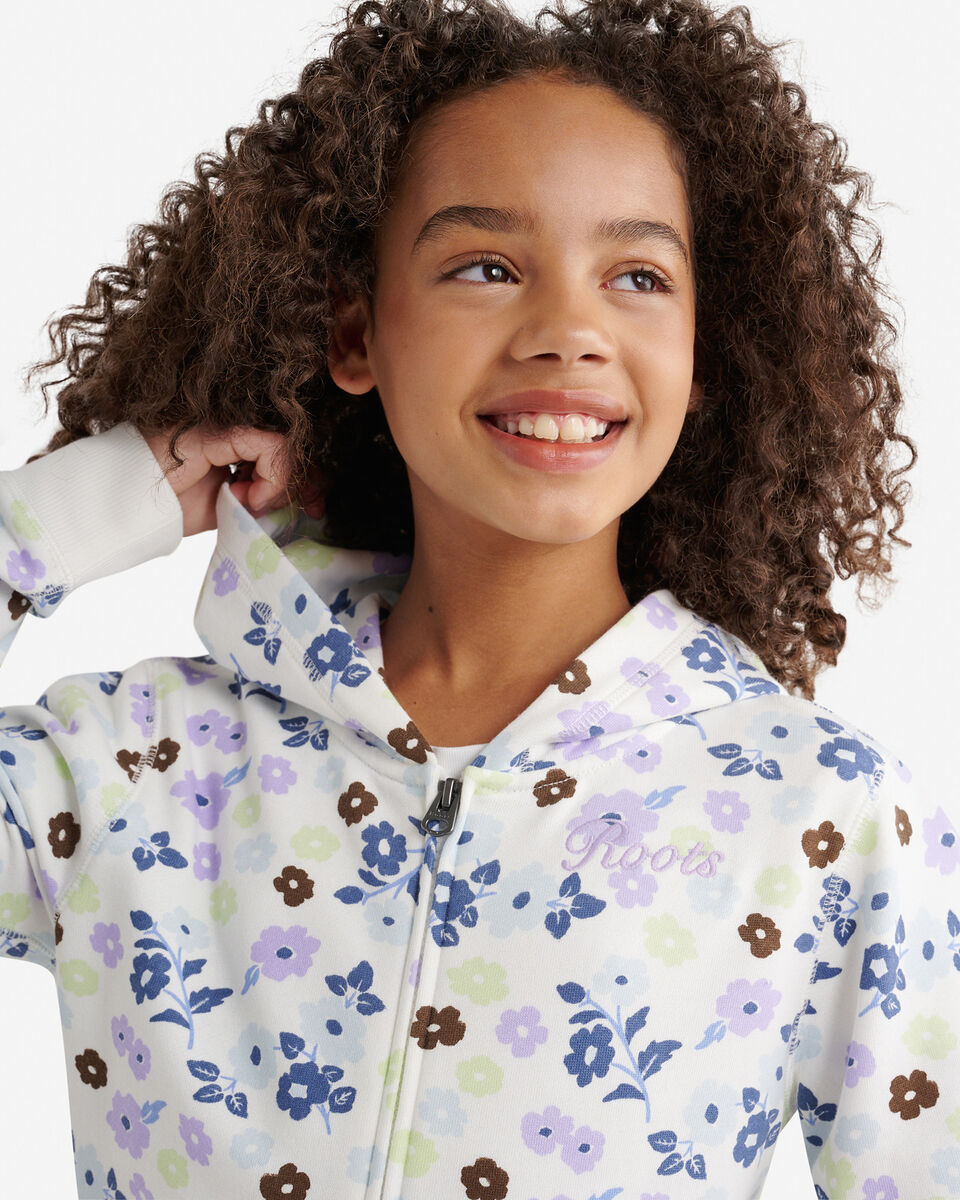 Kids Floral Full Zip Hoodie