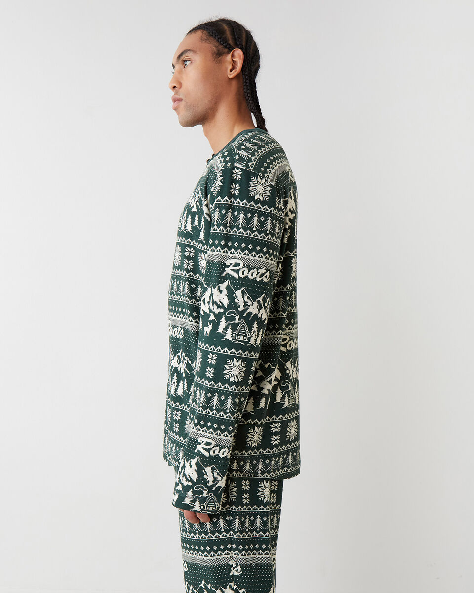 Roots Mens Winter Wonderland Pajama Top. 3