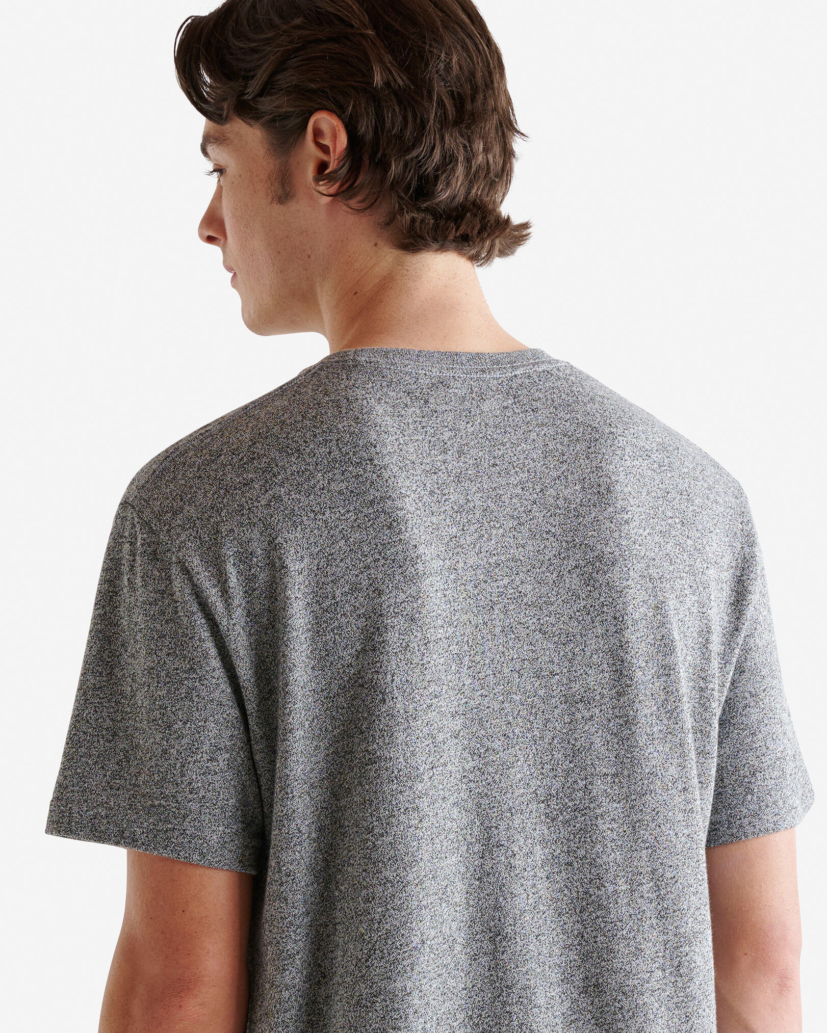 Roots Men s Organic Perfect Pepper T Shirt in Salt Pepper
