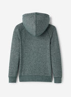 Chandail original &agrave; capuchon et glissi&egrave;re en jersey bouclette de coton bio pour enfants