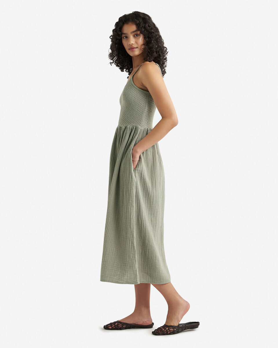 Isla Cotton Gauze Smocked Dress