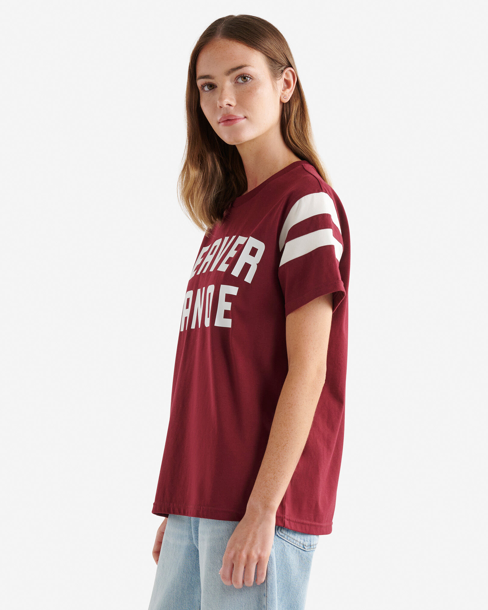 Womens Beaver Canoe Colour Block T-Shirt