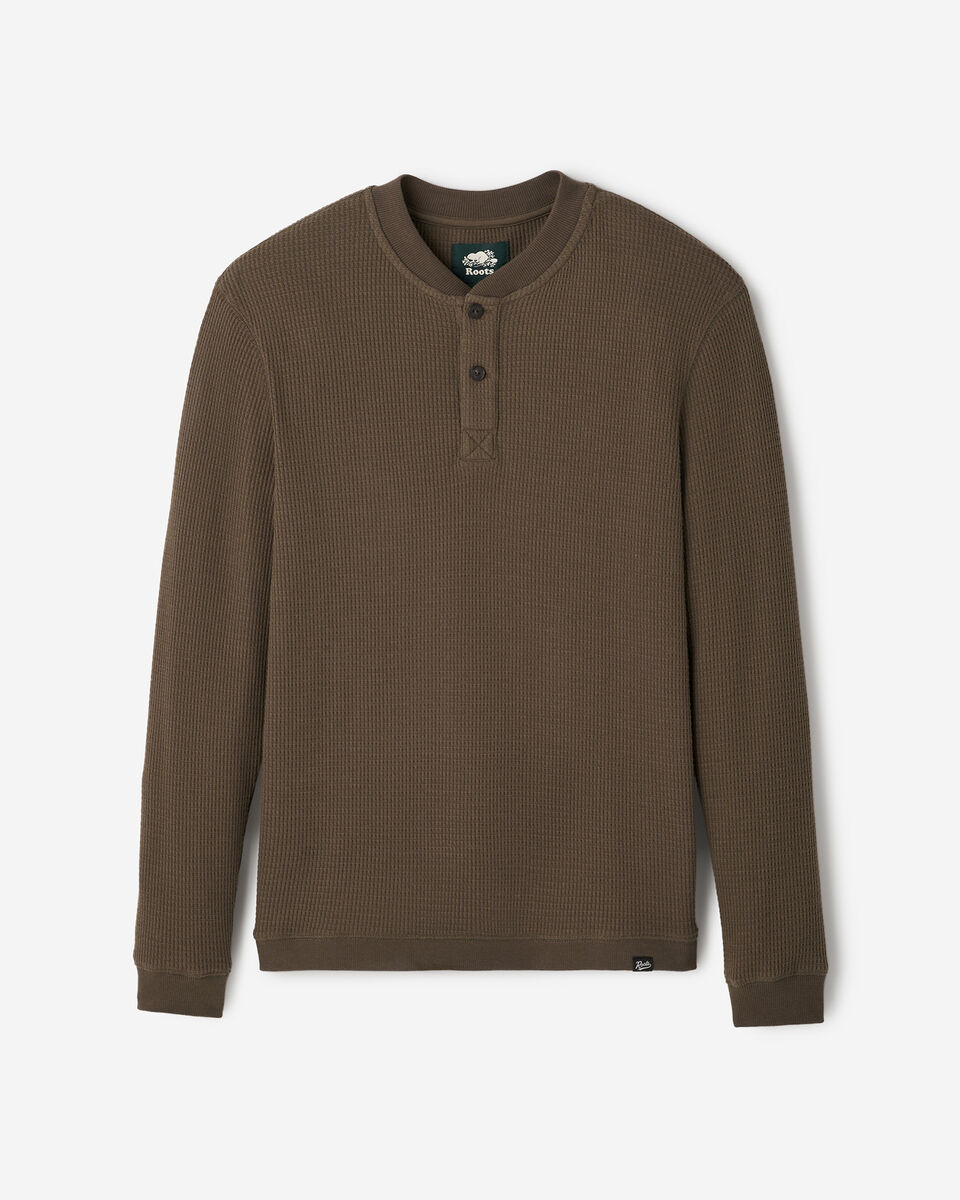 Waffle Long Sleeve Henley