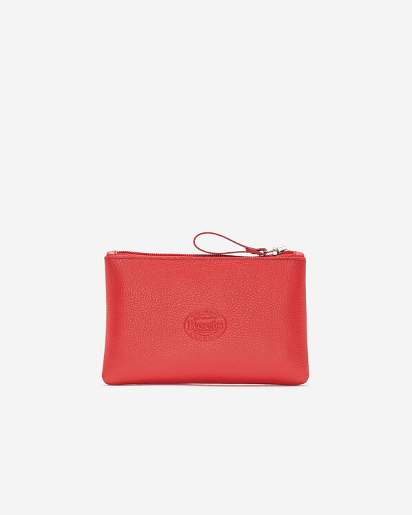 Pochette moyenne &agrave; glissi&egrave;re en forme de c&oelig;ur en cuir Cervino