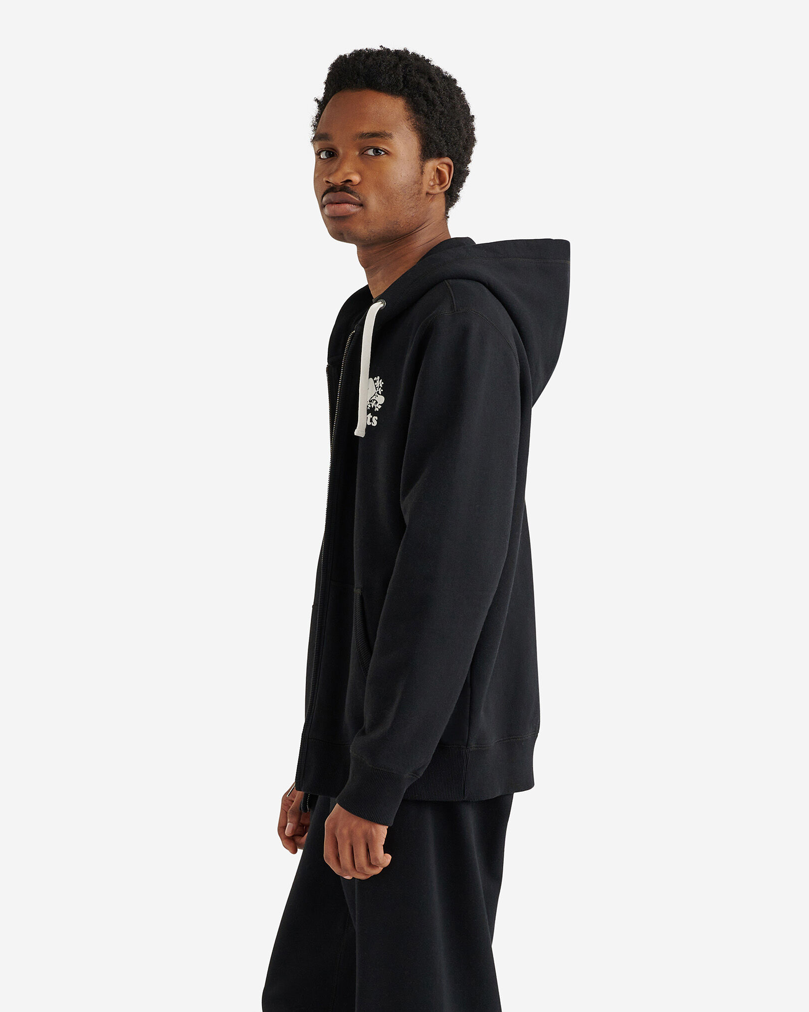 Knee length zip up hoodie top
