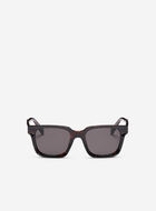 Womens Plastic Square Bevelled Sunglasses