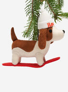 Snowboard Beagle Ornament