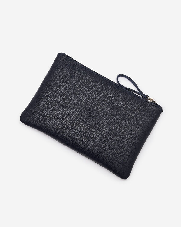 Grande pochette &agrave; glissi&egrave;re en cuir Cervino