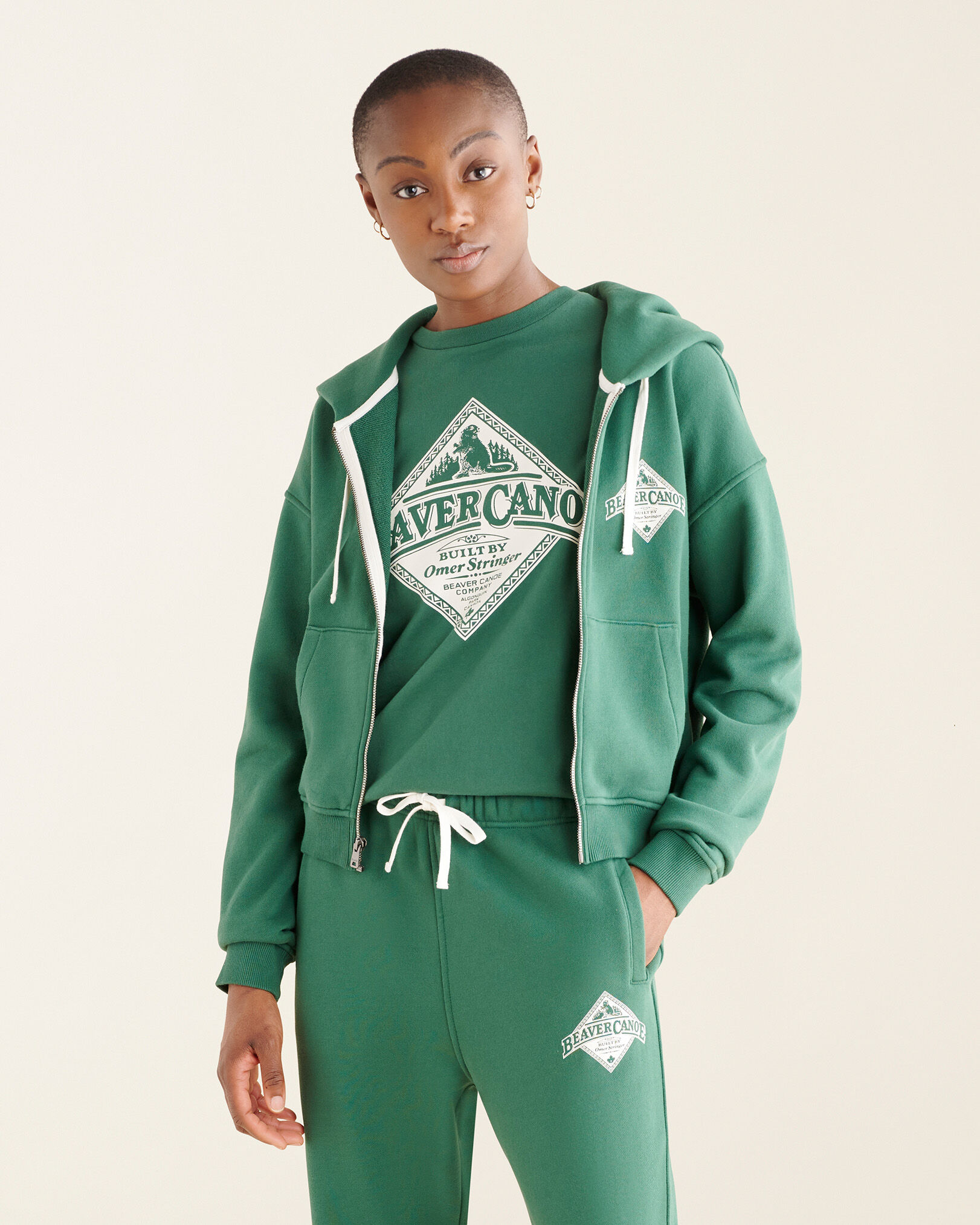 Beaver Canoe Full Zip Hoodie Sweatshirts and Hoodies Roots