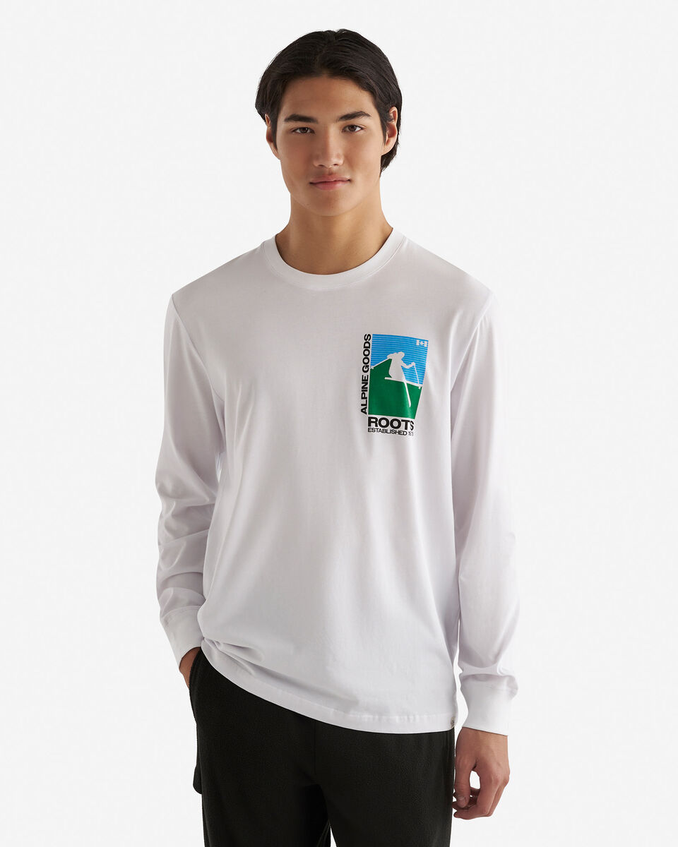 T-shirt à manches longues rétro alpin pour homme