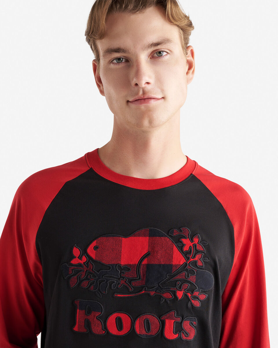 Mens Cooper Plaid Raglan Long Sleeve T-Shirt
