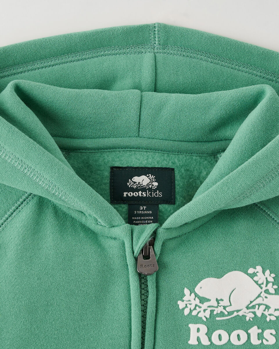 Chandail original à capuchon et glissière en coton bio pour tout-petits