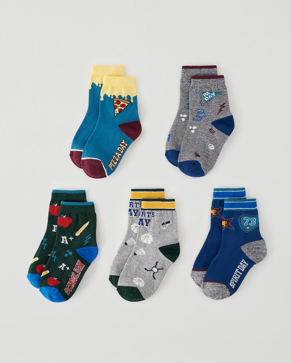 Kid School Days Sock 5 Pack