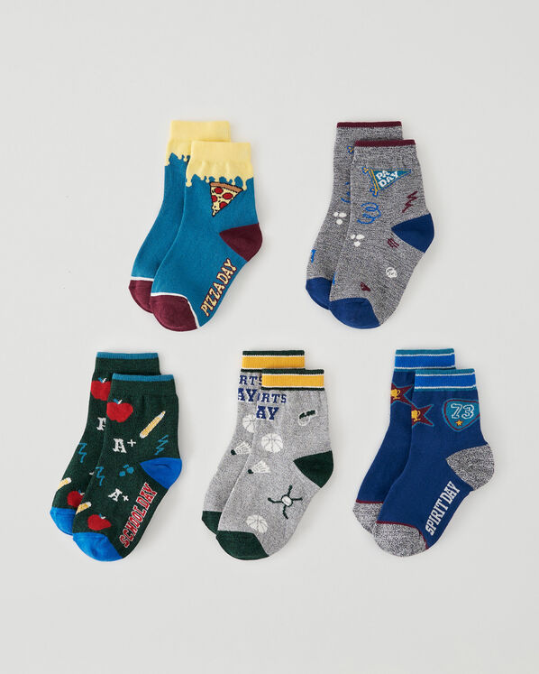 Kid School Days Sock 5 Pack