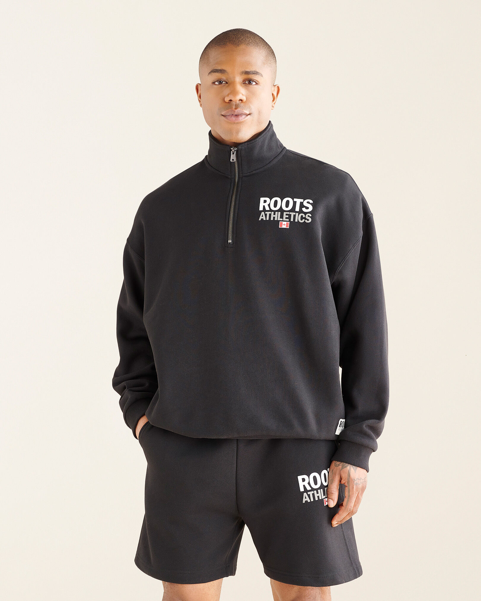 Roots Athletics Flag Zip Stein Gender Free Gender Free Unisex