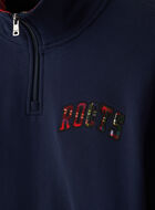 Plaid Applique Quarter Zip