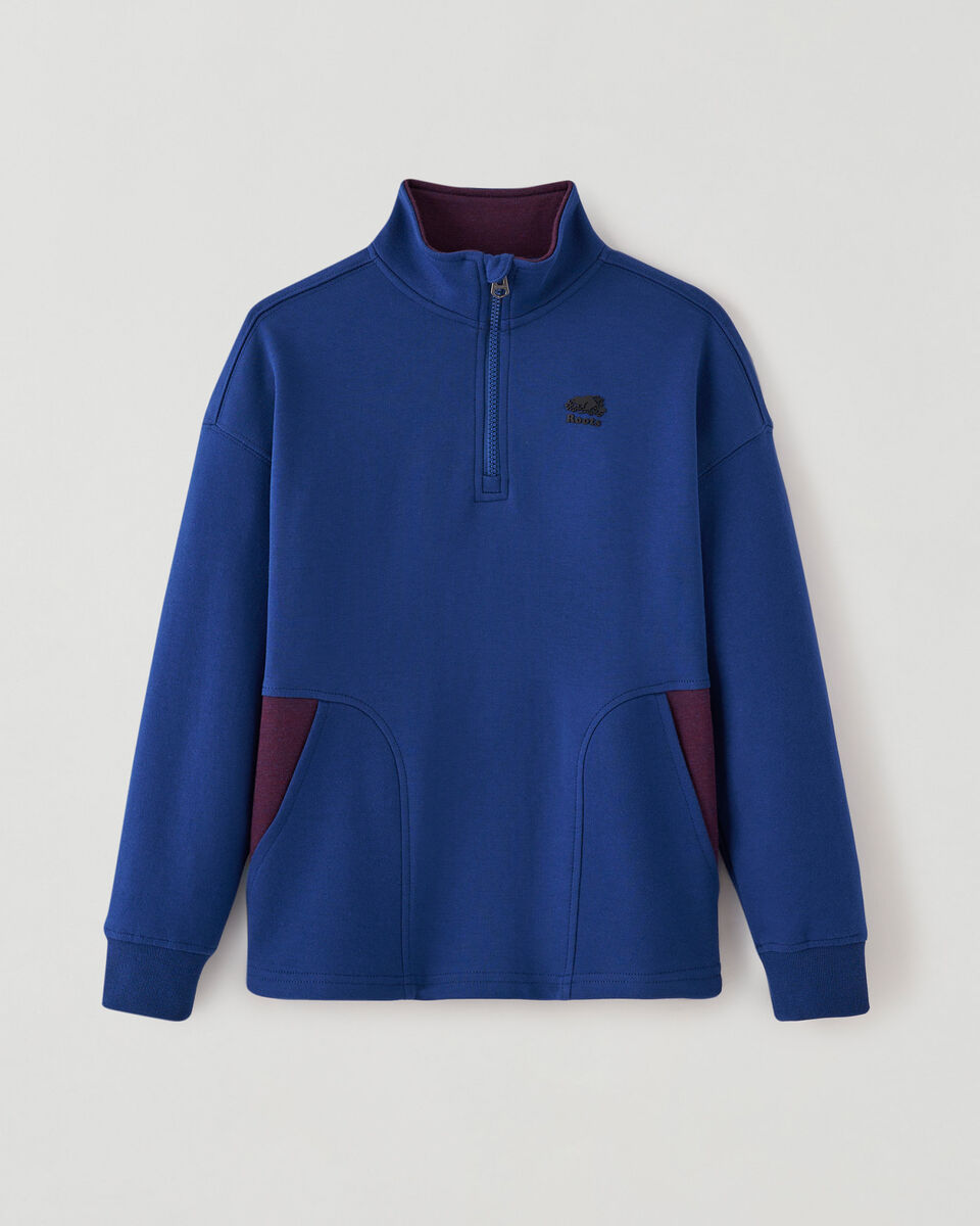 Boys Active Relaxed Half Zip Stein