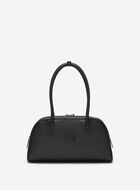 Sac &agrave; main style bowling en cuir Cervino