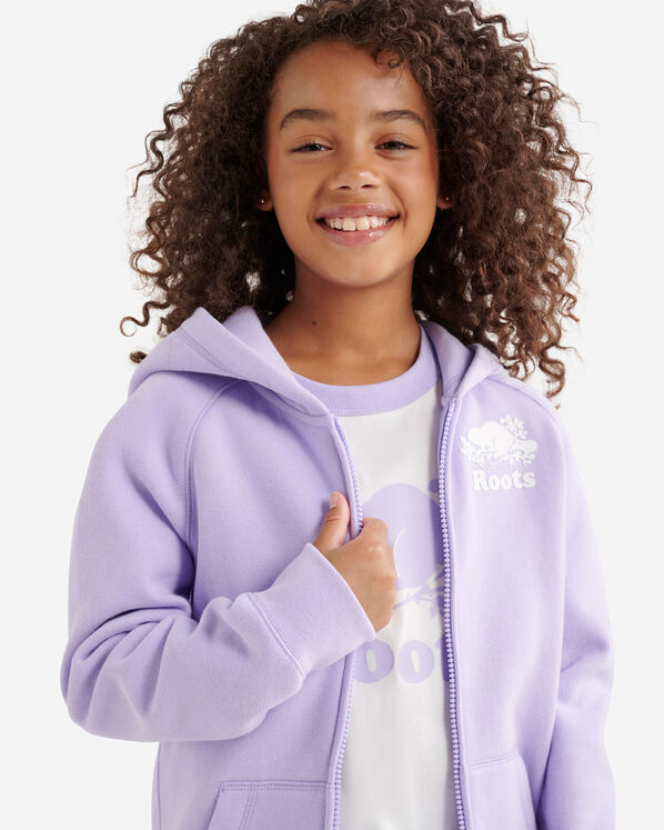 Chandail original à capuchon et glissière en coton bio pour enfants