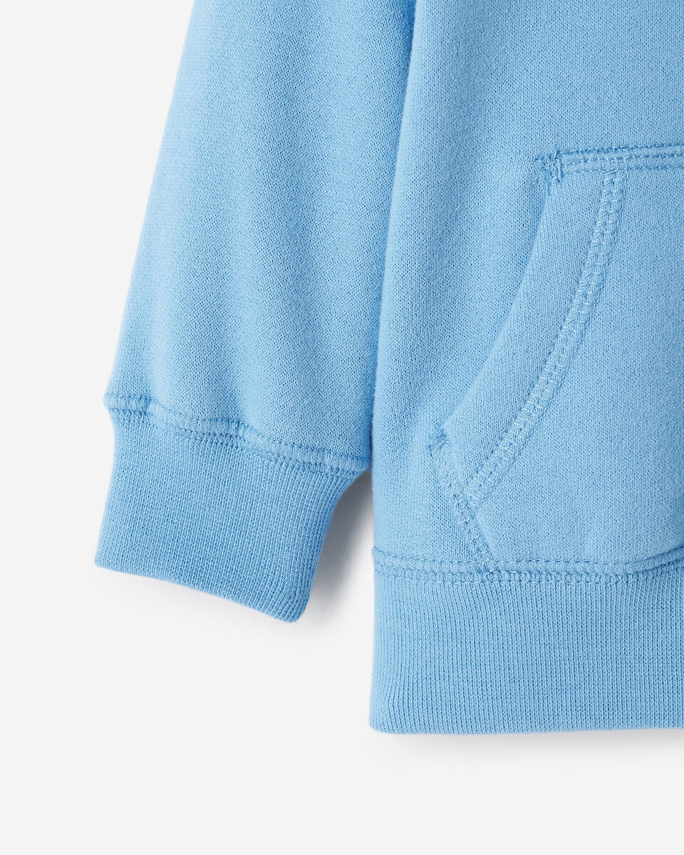 Chandail original à capuchon et glissière en coton bio pour bébés