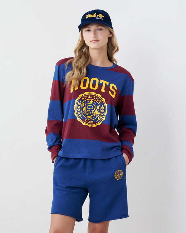 T-shirt à rayures Athletics Club pour femmes