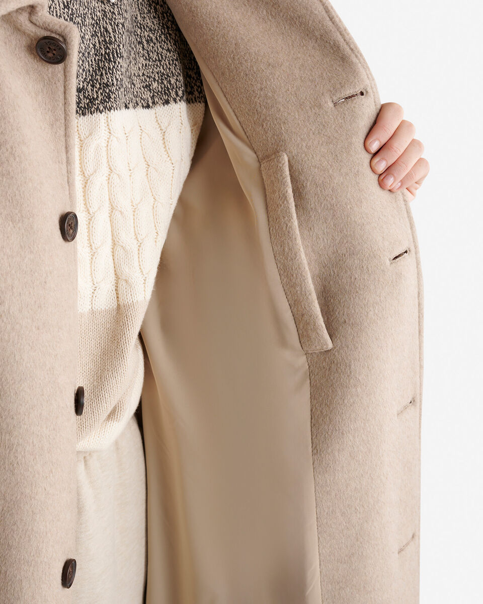Manteau long en mélange de laine