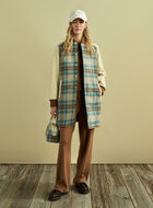 Moon Plaid A-Line Varsity Jacket