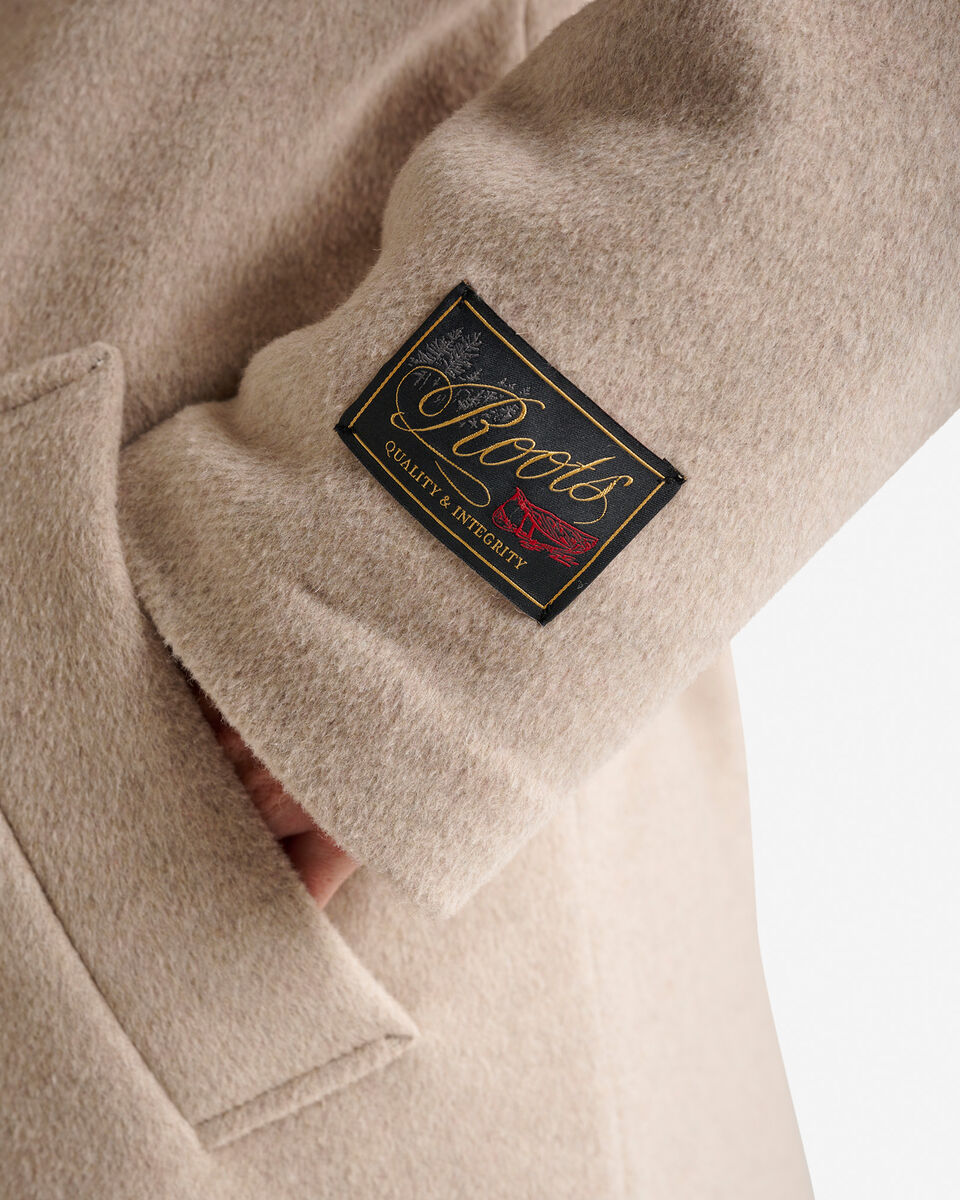 Manteau long en mélange de laine