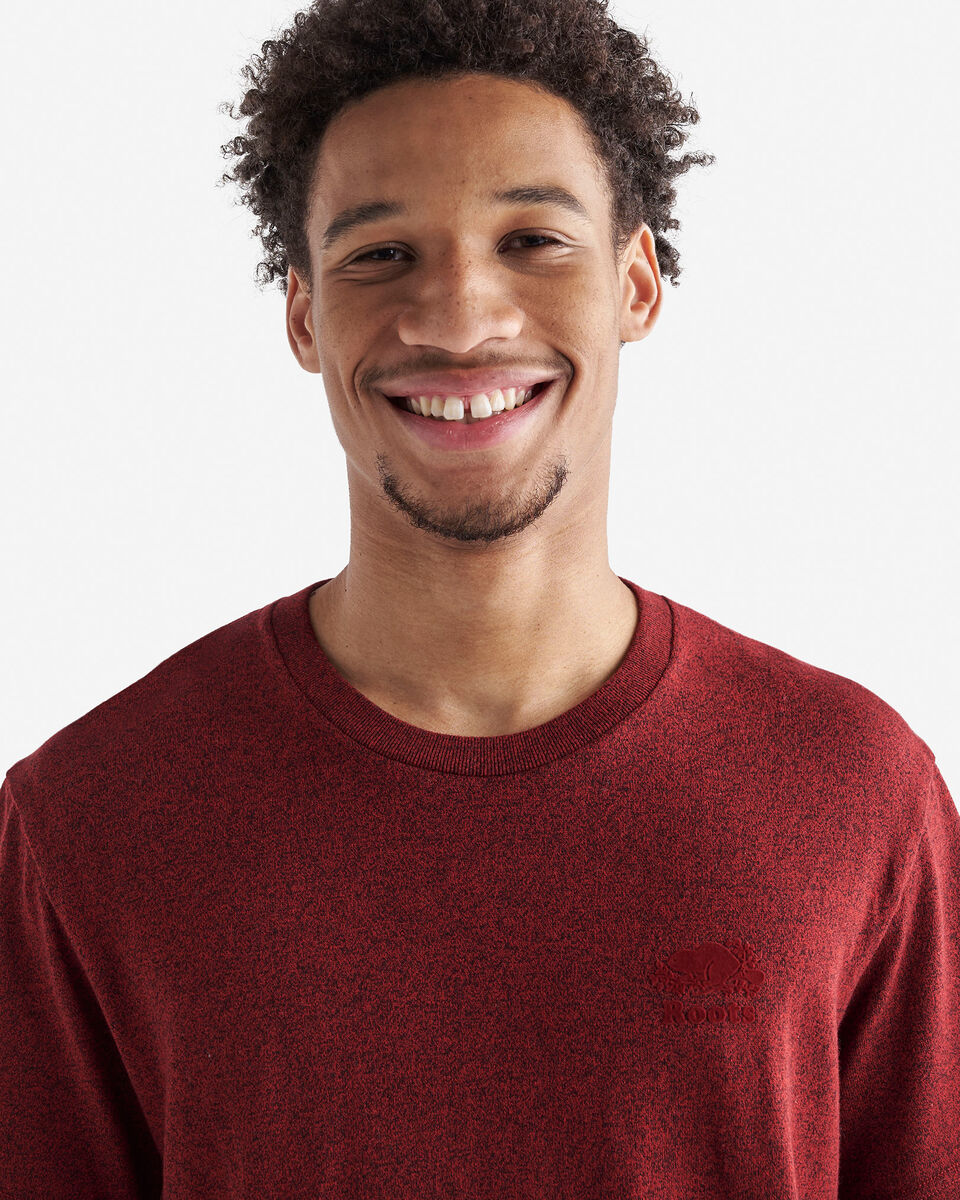 T-shirt poivré en coton bio pour hommes