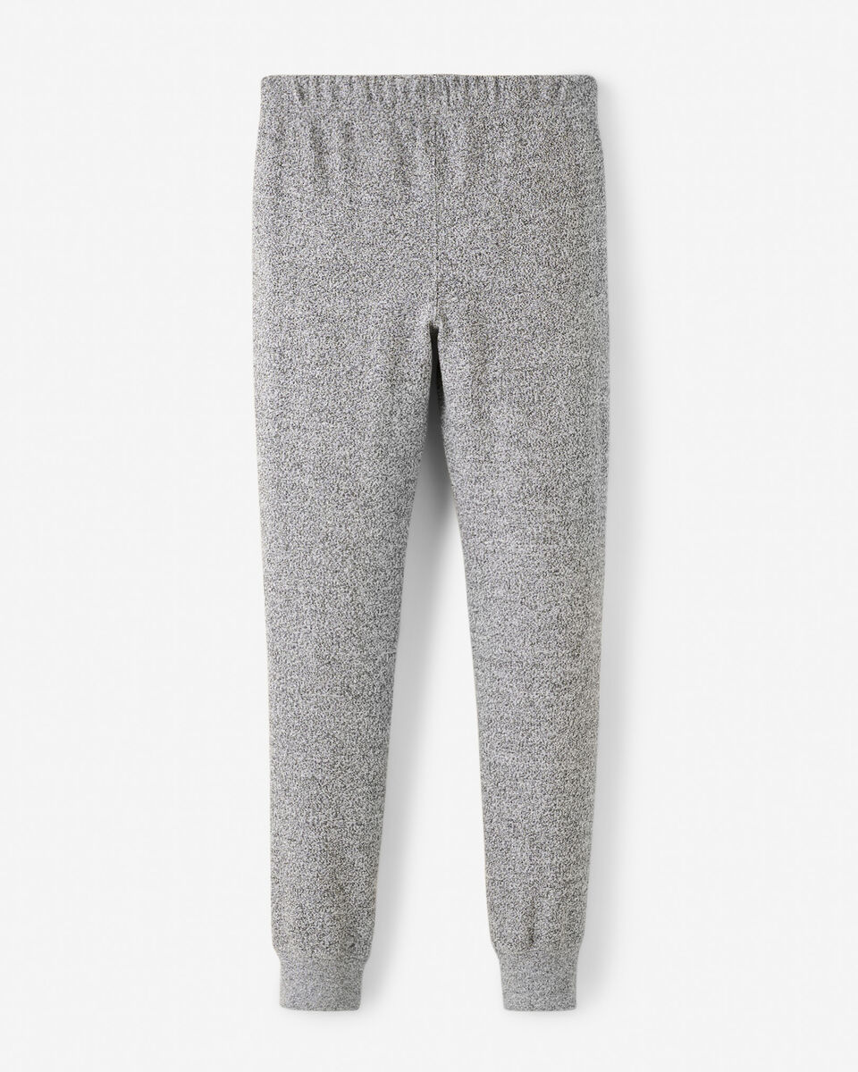 Pantalon ajusté à cheville côtelée en molleton de coton bio pour fille