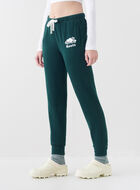 Pantalon original ajusté long à cheville côtelée en molleton de coton bio (entrejambe : 32,5 po)