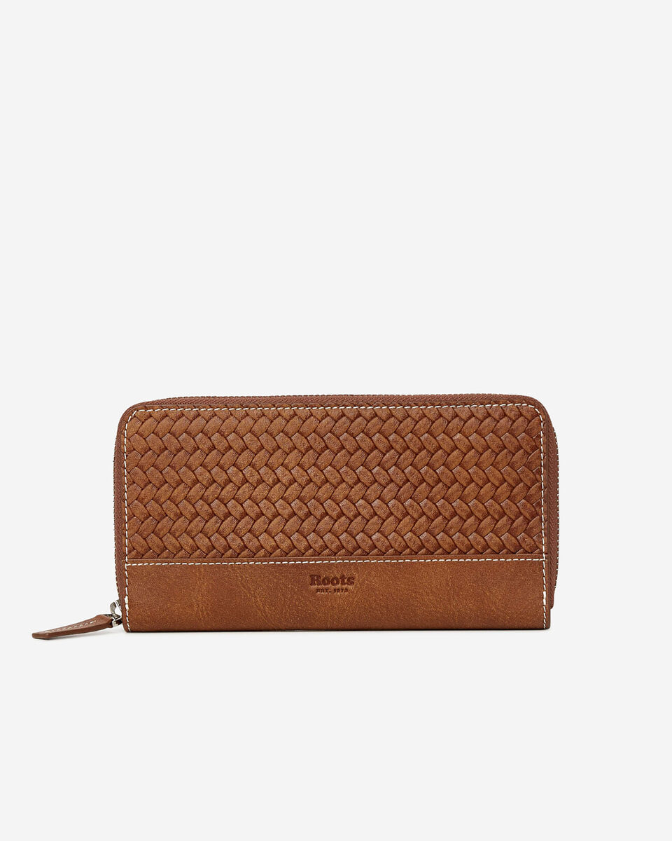 Zip Around Clutch Woven