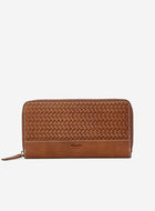 Zip Around Clutch Woven