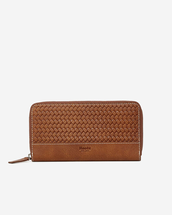 Zip Around Clutch Woven