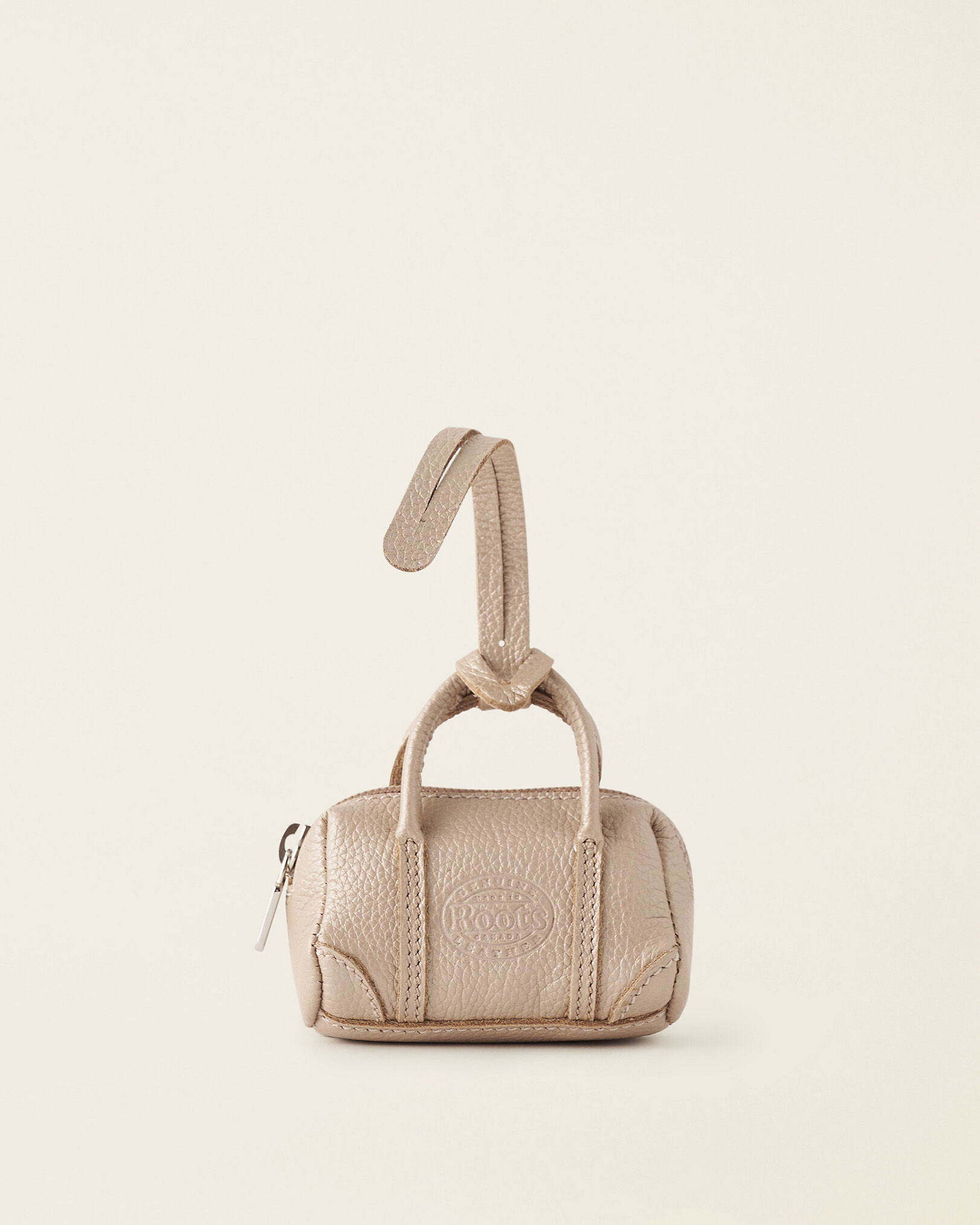 Upcycle Banff Bag Charm Cervino Leather Accessories Roots