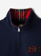 Plaid Applique Quarter Zip