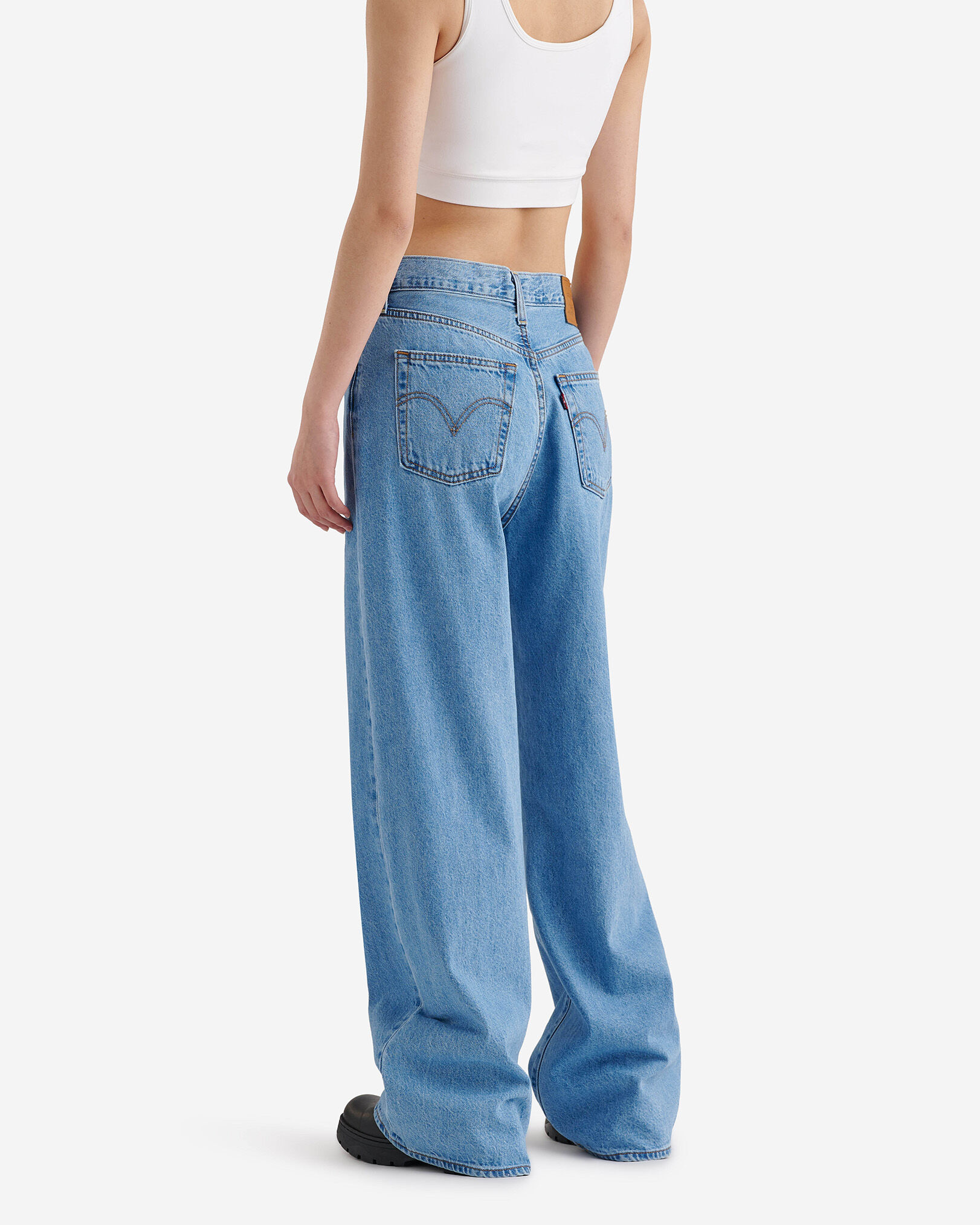 Ribcage wide sales leg women's jeans