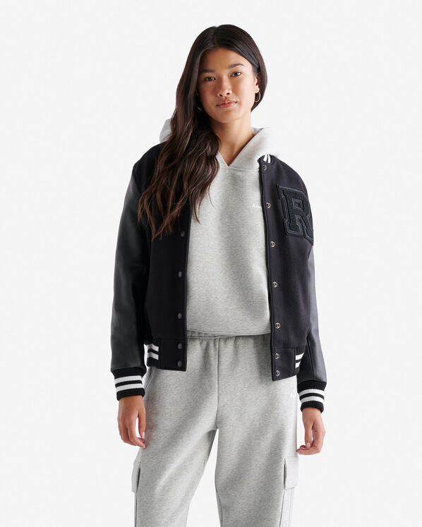 Blouson universitaire rétro pour femme