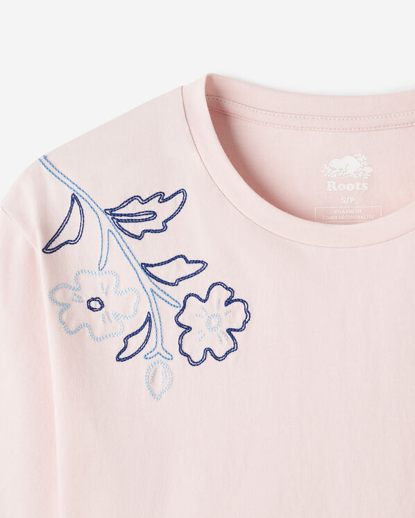 T-shirt motif floral Roots pour femme