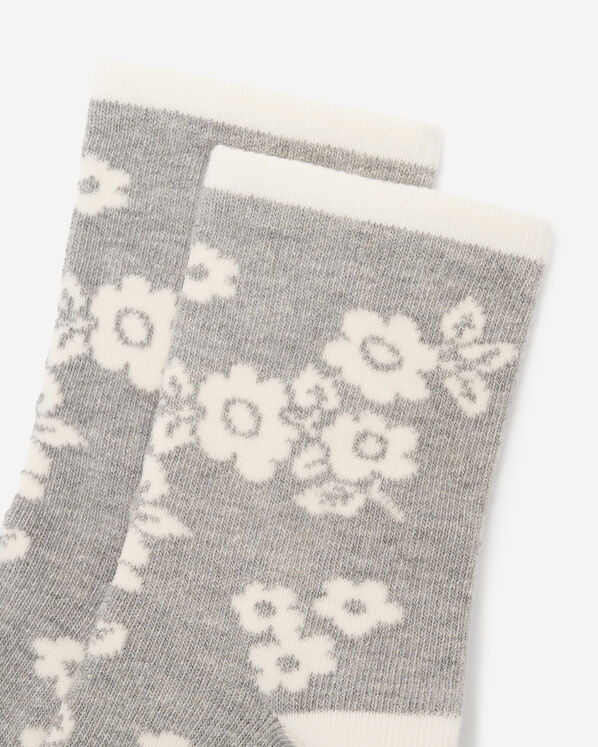 Adult Floral Print Quarter Sock