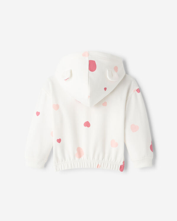 Chandail &agrave; capuchon et glissi&egrave;re douillet Amour Ourson pour b&eacute;b&eacute;s