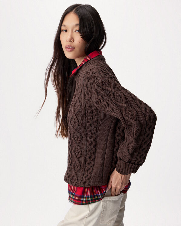 Cable Knit Crew Sweater