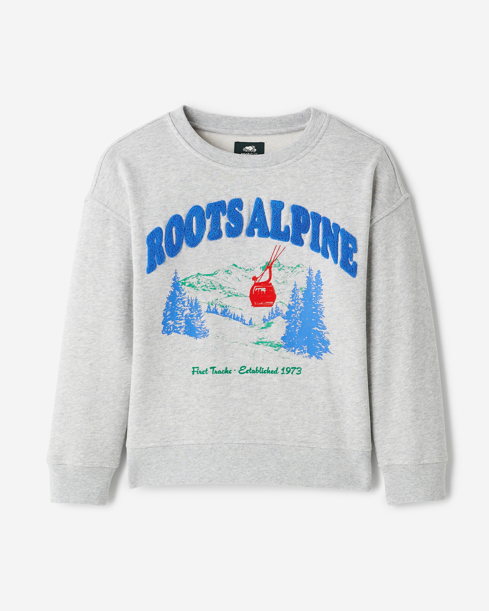 Chandail à col rond Paysage alpin pour enfants