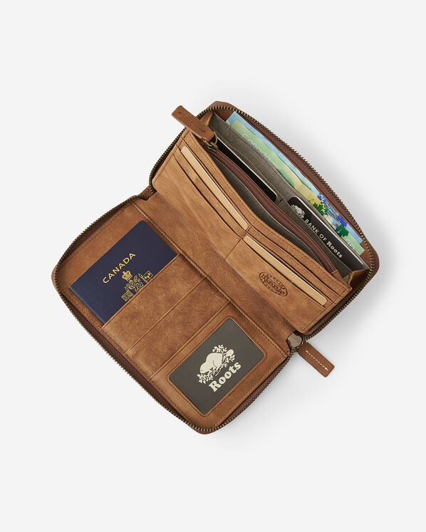 &Eacute;tui pour passeport et portefeuille en cuir Tribe